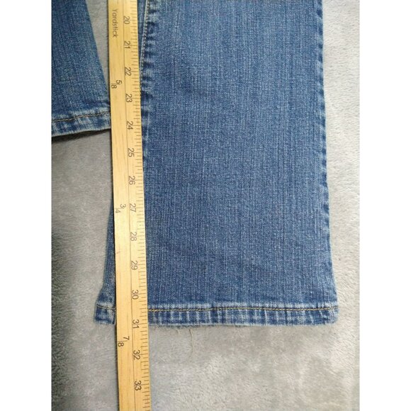 Levis 529 Jeans Womens 8 Blue Denim Curvy Boot Cut Stretch Mid Rise Medium Wash - Picture 5 of 9